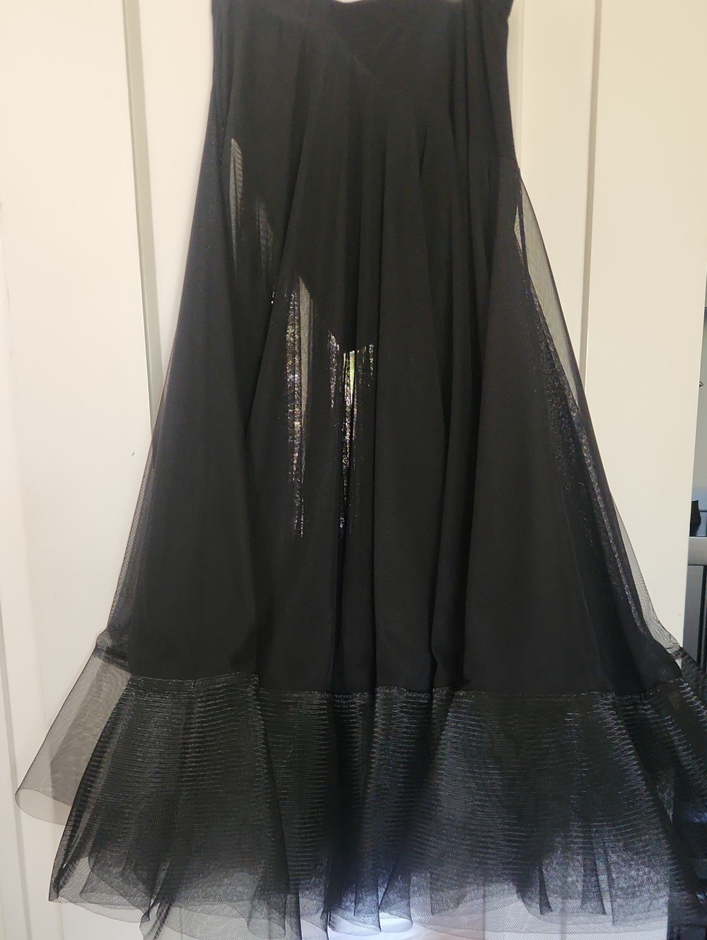 Ballroom/Smooth Black A-Line Tulle Practice Skirt